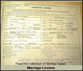 Marriage License 1952